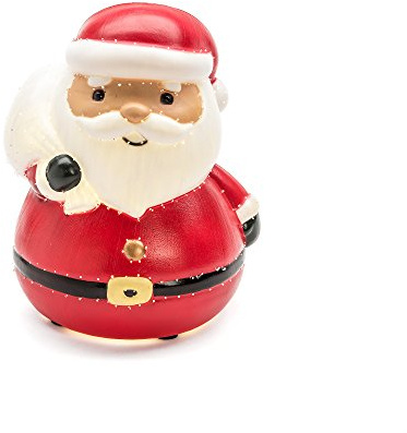 Konstsmide Fiberoptik Weihnachtsmann, mit an/aus Schalter, Lichtsensor und 8h Timer, batteriebetrieben, Innen, 3 x AA 1.5V (exkl.) - 3347-550