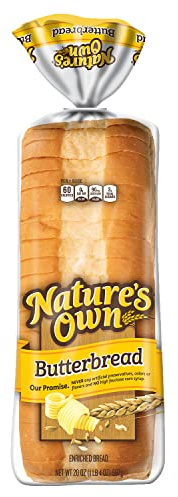 Nature's Own Butterbread, Sliced White Bread, 20 oz Loaf