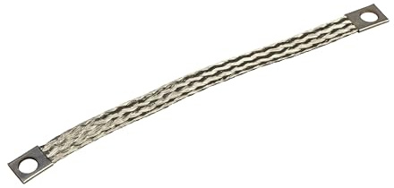 Schneider NSYEB1510D6 Erdungsband 10mm2, Länge 150mm, Ösenloch 6,4mm. VPE: 10.