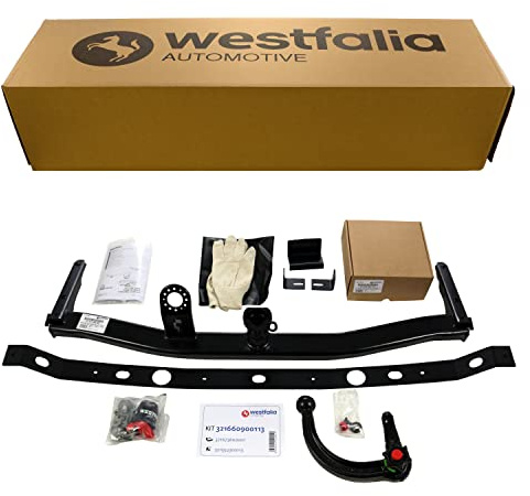 Westfalia abnehmbare Anhängerkupplung für VW Caddy III + IV (inkl Life, Maxi, Alltrack) (BJ 09/2010-09/2020) - im Set mit 13-pol. fzg.-spez. Westfalia Elektrosatz