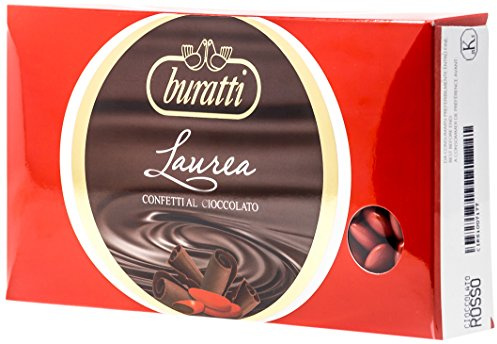 Buratti Confetti al Cioccolato, Rosso - 2 Confezioni da 1000 g