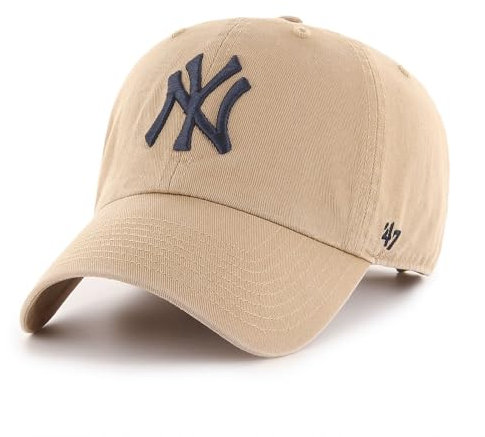 '47 New York Yankees MLB Clean Up Beige Adjustable Cap - One-Size