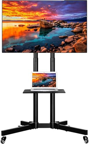 Yaheetech Supporto TV da Pavimento con Ruote 30 a 60 pollici
