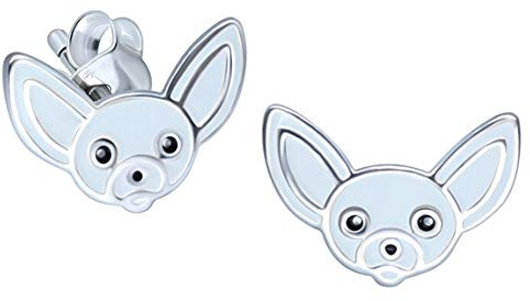 Chihuahua Dog Earrings 925 Sterling Silver