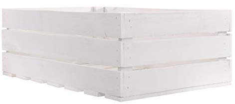 GERSO Deko Holzkiste Weiss 60x40x21cm Obstkiste Holzbox