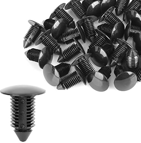 X AUTOHAUX 30 Stück Auto Nieten Stoßstangen Clips 10mm Loch Durchm. Kunststoff Schwarz