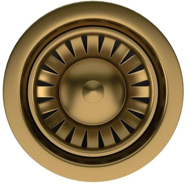 Liquida SW1SG Satin Gold Kitchen Sink Basket Strainer Waste