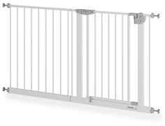 Sämann Türschutzgitter & Treppenschutzgitter mit Y-Spindel I 131-141 cm I Extra Höhe von 77 cm I Kindergitter mit 3-Fach Sicherung & Auto-Close Funktion I Kein Bohren notwendig