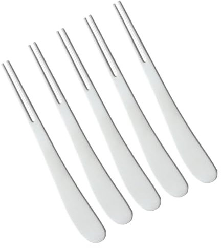 Lot de 5 fourchettes à dessert, fourchettes à dessert, fourchettes à fruits, fourchettes à hors-d'œuvre, fourchettes à salade pour la maison, la cuisine ou