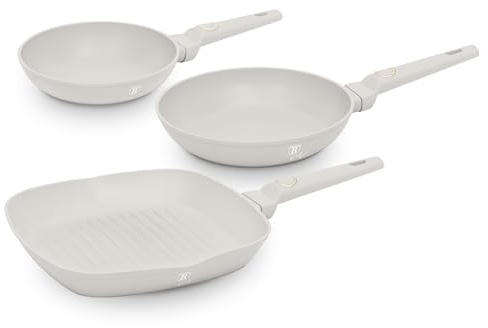 BerLINGERHAUS - Set di padelle con rivestimento in titanio, 3 pezzi, collezione Sahara | Robuste, versatili ed eleganti