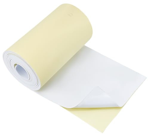 BENECREAT Rotolo di Schiuma EVA Autoadesiva Bianco Da 3 mx20cm, Fogli di Schiuma Adesiva per Tappezzeria Da 3mm di Spessore Fogli di Schiuma Artigianale per Modello Cosplay, Mobili Cuscino