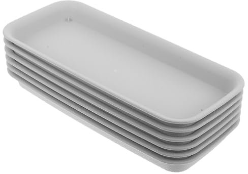 Sosoport Einfache Blumentopfschalen Mit Boden 6er-Pack Schalen Aus Pp-Material Für Wasserablauf Und Boden