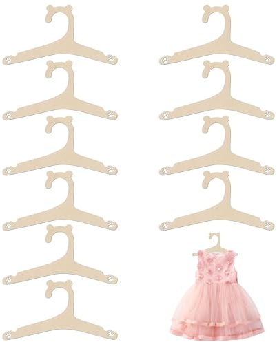 10 Stück Kinderkleiderbügel,Baby Kleiderbügel,rutschfeste Kinder Kleiderbügel,Holz Babykleiderbügel,für Kindergarderoben,zum Aufhängen von Kleidung,Hosen,Spielzeug,Kindergartenzimmer