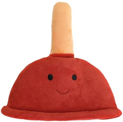 NASSMOSSE Lustige Hüte, rote Toilettenkolben Party Hüte, Plüsch lustige Kostüme für Erwachsene Kinder Cosplay Performance Dress Requisiten Geschenke