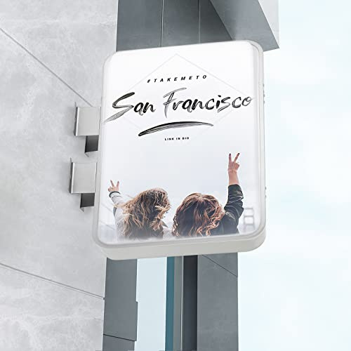 LED Double-sided Outdoor Advertising Light Box, 23.6x15.7in Rectangle Illuminated Backlit Business Wall Mounted Storefront Shop Sign, Waterproof Logo Billboard for Business Store Cafe Bar