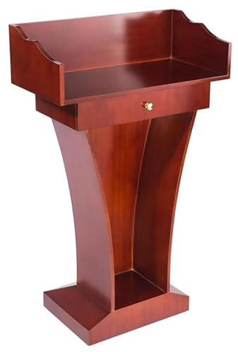 PUFAHAU Rednerpulte Rednerpult Aus Massivem Holz, Rednerpult Aus Holz, Bodenstehende Podien, Empfangstresen Für Klassenzimmer, Rednerpult, A