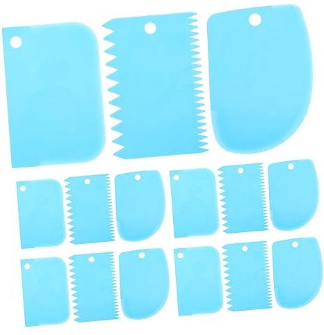 PHENOFICE 15 Pezzi Raschietti per Crema in Plastica Strumenti Cottura Raschietti per Impasto Lisci