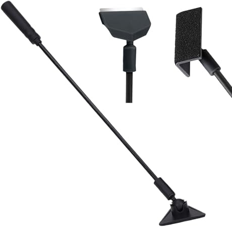 Aquarium-Schaber, Algenschaber für Aquarien, langer Griff, Reiniger mit austauschbaren Köpfen für Süßwasser, Salzwasser, Riff- und bepflanzte Aquarien, 33 cm, Metall- und ABS-Konstruktion