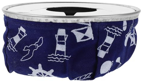 Toyvian Cenicero Pequeño de Acero Inoxidable, Tipo Bolsa de Frijol, Azul | Resistente al Viento, Portátil y Compacto, para Coche E Interior, Diseño Decorativo Elegante