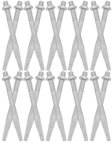 Baluue Chiodi di Supporto a Parete in Ferro M8X10Cm Set da 20 Pezzi Chiodi di Fissaggio ad Alta Resistenza per Tubi Morsetti a Muro per Installazione Tubi in Ambienti Esterni e