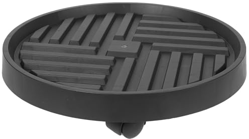 TIDTALEO Portavasi con Ruote per Piante da Interno ed Esterno, Vassoio Portafioriere in Plastica Resistente con Base Spessa, Supporto Mobile per Vasi da Giardino e Balcone, Caddie