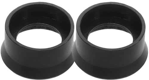 VICASKY 2pcs Rubber Eyepiece Cover for Stereo Microscope Eyepieces and Telescopes with Wide Compatibility and Anti Glare Design, Replacement Eye Guards Cups in Black