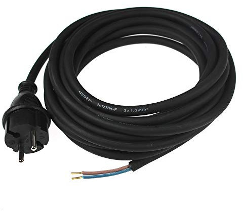 as - Schwabe câble de connexion en caoutchouc 3 m - câble de connexion 230 V / 16 A, H07RN-F 2x1,5 - fiche de contact croisé avec câble - câble d'alimentation avec embouts - IP44 I 70556