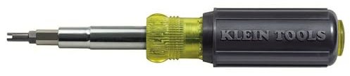 Klein Tools 32527 Multi-Bit Screwdriver/Nut Driver, 11-in-1 with Phillips, Slotted, Square, and Schrader Bits and Nut Drivers