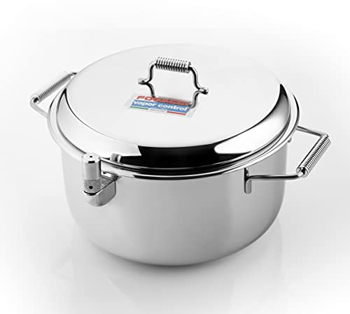 Fogacci 0842 Casserole Fonda, Acier Inoxydable, Gris, 26 cm