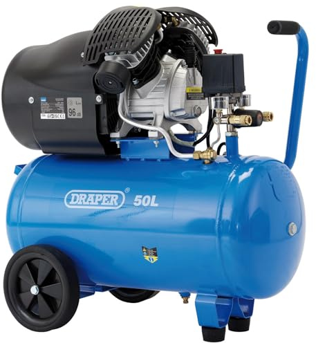 Draper 29355 Air Compressor, 50L, 230V, 2.2Kw , Blue