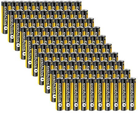 100 Stück Everactive Industrial Batterien Mikro AAA 1100 mAh 1,5 V LR03 Alkaline