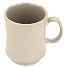 GET BAM-1389-EC Melamine Stackable Coffee Mug, 8 Ounce, Bamboo Cellulose (Set of 4)