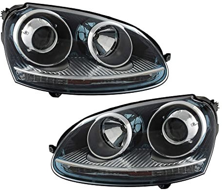 Scheinwerfer Set links & rechts Hauptscheinwerfer Frontscheinwerfer Xenon D2S/H7 mit Elektromotor für Model V 1K1 1K5 Jetta III 1K2