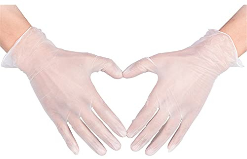 100 Pack Box Vinyl Disposable Gloves MEDIUM BLUE NON POWDERED POWDER FREE VINYL GLOVES by Shopeefy Store Multipurpose Gloves