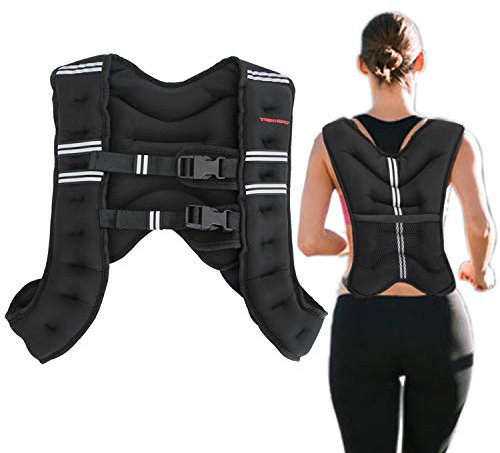 TrainHard Gewichtsweste 5kg / 8kg / 10kg Laufweste X-Style Trainingsweste für Krafttraining Laufen Fitness Crosstraining (10kg)