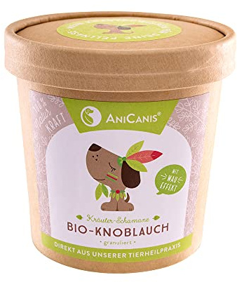 AniCanis Bio Knoblauch Pulver für Hunde - Immunsystem & Fell - 175g | reich an Allicin & natürlichem Schwefel, Darmflora, Barf-Topping, ohne Zusatzstoffe, Zecken