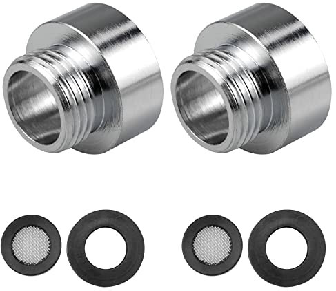 Honatrv Raccordo Filettato 3/4 a 1/2 Adattatore per Rubinetto in Metallo Connettori per Aeratore Riduttore in Acciaio Inox per Tubo Collegamento Conversione