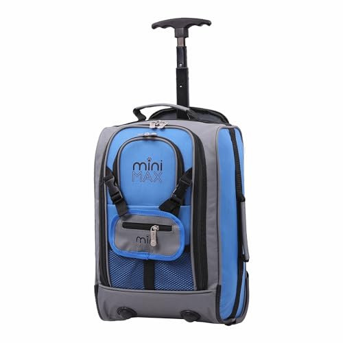 Aerolite MiniMAX 18L Ryanair 40x20x25 Handgepäck unter dem Sitz Trolley-Rucksack Handgepäcktasche für die Handgepäckkabine (Blau)