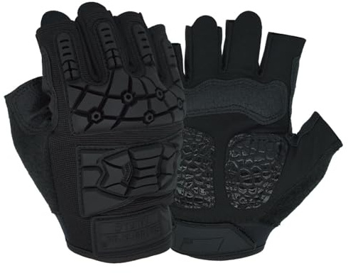 Seibertron T.T.F.I.G 2.0 Tactique antidérapant 3 Couper Doigt TPR Protection Gants de Sport pour Scooter, Militaire, Moto, Paintball, Cyclisme, Randonné, Airsoft, Camping, Chasse, Vélo