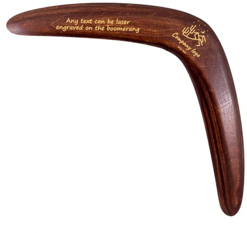 Traditionell bumerang Dunkelbrauner. Bumerang kaufen, personalisierter Boomerang, benutzerdefinierter bumerang