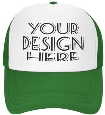 KYZMZ Benutzerdefinierte Hüte für Männer Personalisierte Trucker-Mützen Fügen Sie Ihr eigenes Bild/Text/Logo hinzu Baseball-Cap