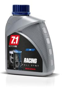 MALOSSI 76 8230B Olio Motore 7.1 2 Tempi RACING FULL SYNT 1 L per Miscelatore Separato Compatibile con Piaggio, MBK, Cagiva, KYMCO