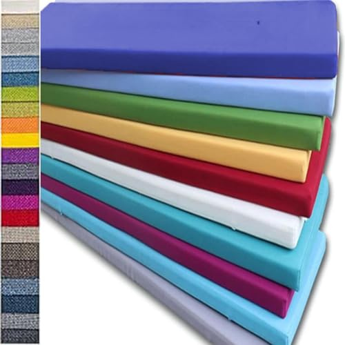BangDon Outdoor maßgefertigtes Sitzbankkissen Waschbarer Bezug mit rutschfestem Boden, mehrere Farben, weiche Sitzpolster für Esszimmerstühle, Gartenmöbel (Beige-190 x 35 x 3 cm)