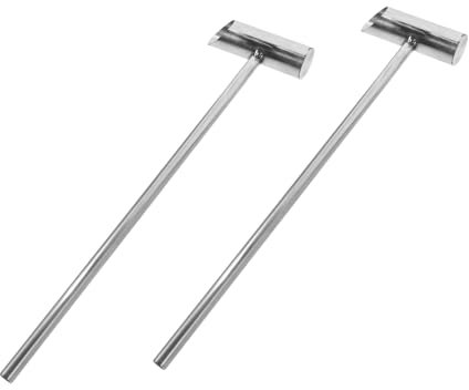 DINHEAROM 2piezas Pala Metálica Para Malvaviscos y Azúcar Cuchara Práctica Accesorio Reutilizable Mango Ergonómico