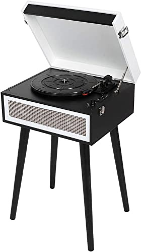 ZJFHEYUO Grammofono, Giradischi Bluetooth 5.0 33/45/78 Giri, Giradischi per casa, per Dischi in Vinile da 7/10/12 Pollici, Giradischi per Ogni Famiglia