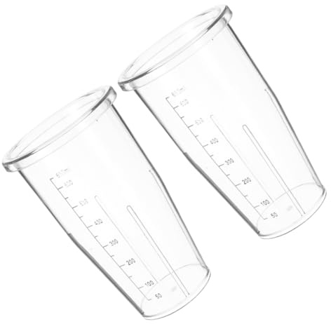 Homoyoyo Vaso con Escala Precisa 650ml Recambio de Batidora de Plástico PC Pack de 2 Piezas y Diseño Fácil de Limpiar para Licuadoras de Cocina