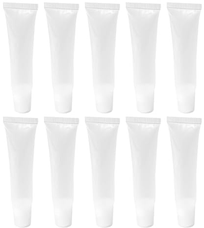 10 Uds. Tubos Cosméticos Con Punta En Ángulo Envases De Bálsamo Labial Rellenables Transparentes 5ml/10ml Con Boquilla Tubos Vacíos Brillo Labios