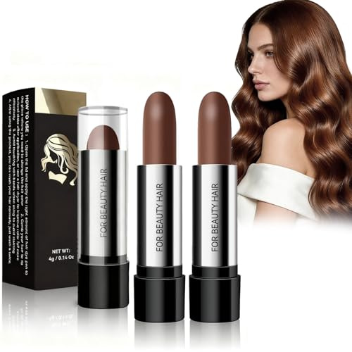 Virecose 2pcs Stick Barra Color Cabello Café