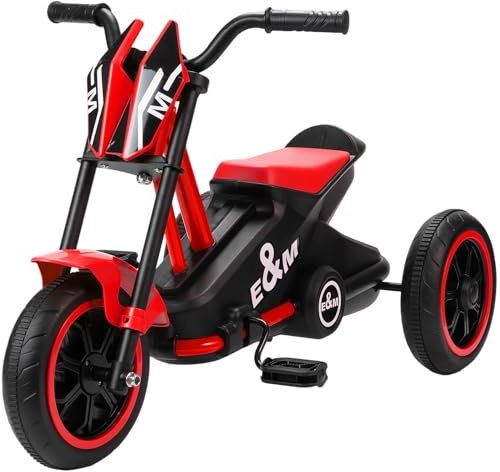 AIYAPLAY Kids Tricycle Baby Trike, Kids Trike with Pedal for Boys and Girls Ages 18–36 Months, 3 Wheel Toddler Balance Bike for Indoor Outdoor Use, Red