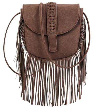 LYHYDMA Fransväska damväskor, vintage tofsväskor, kvinnors axel- och crossbody-väskor för daglig, Färg3, En Storlek